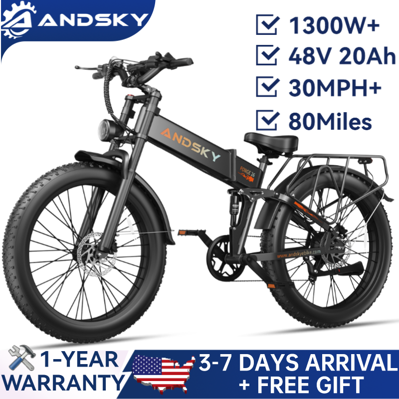 Commuting On Mountain Bike - Электровелосипед ANDSKY Forge 26, складной, 1300