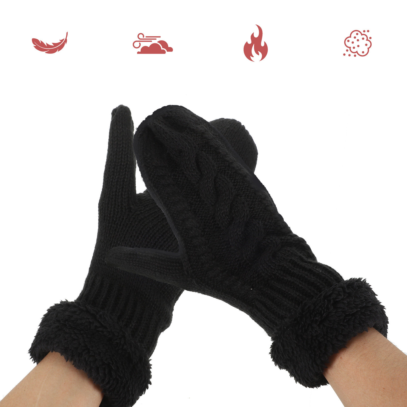Winter Cycling Commute - 1 пара зимних перчаток для взрослых,