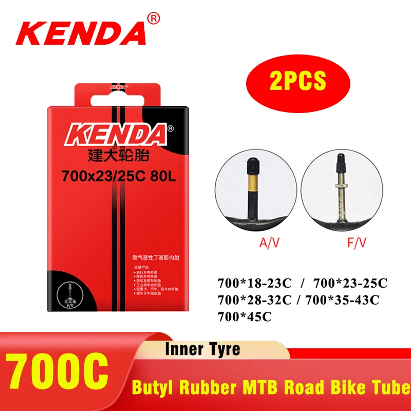 2 шт. велосипедных камер KENDA – обзор и цена Inner Tube 700C