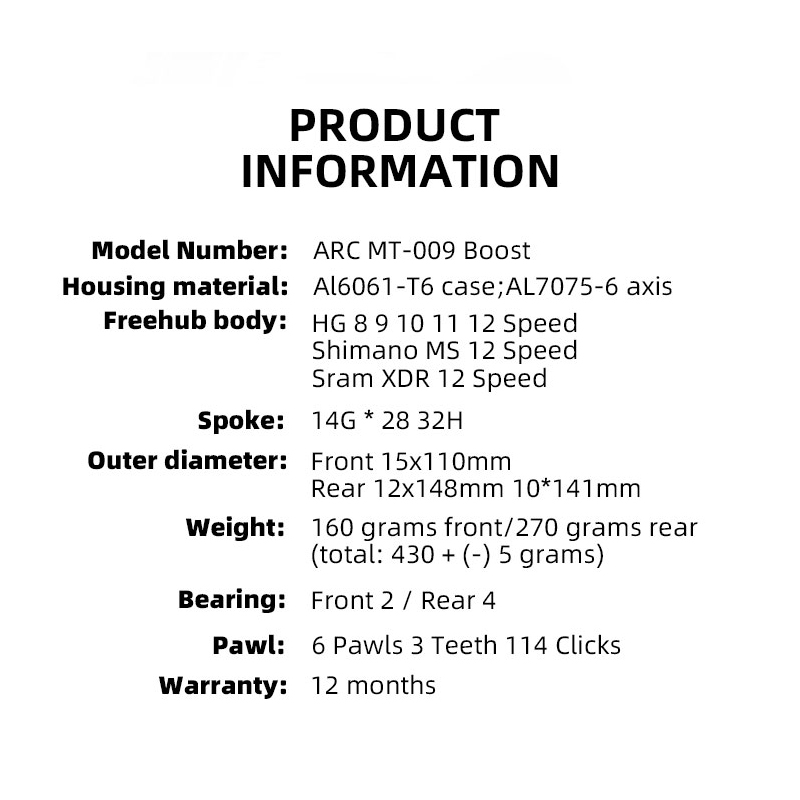 ARC MT009 BOOST передняя задня – обзор и цена Dynamo Hub Front